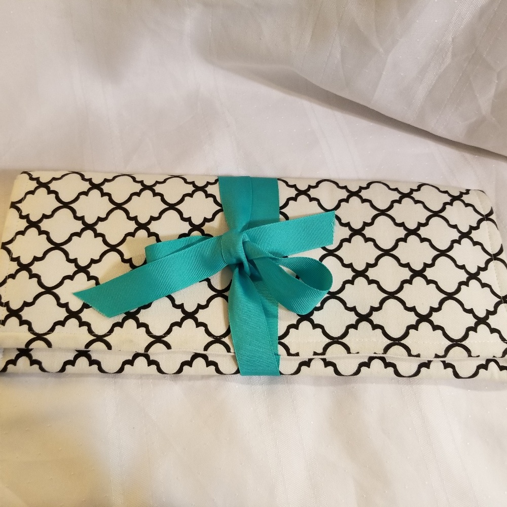 Black and White Linen Bag